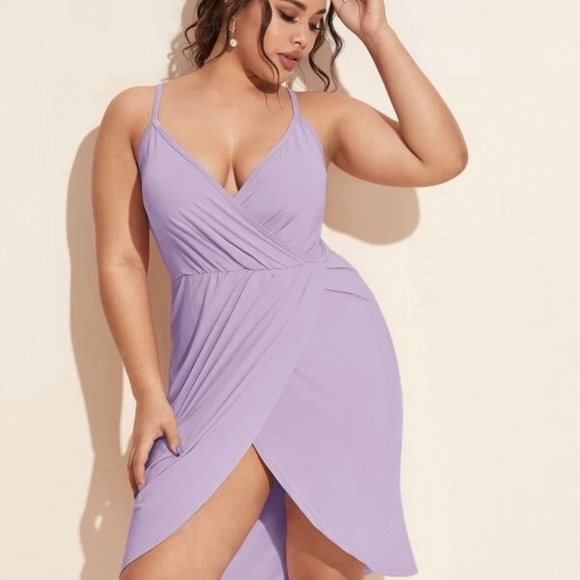 SHEIN Dresses & Skirts - Shein lavender wrap dress Size 3XL NWOT